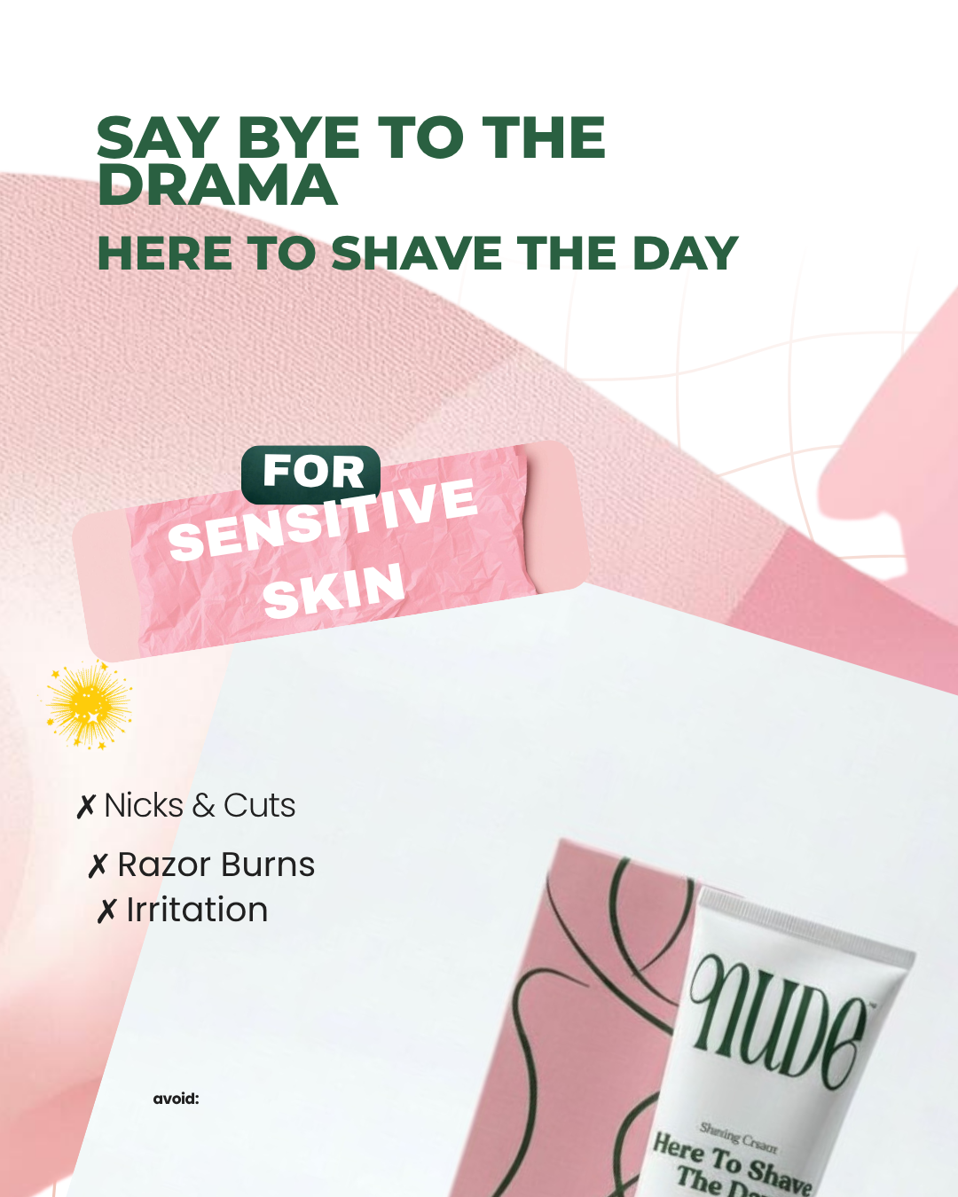 Here To Shave The Day Shaving Cream: SENSITIVE SKIN 175ML